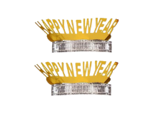 כתר לראש HAPPY NEW YEAR -  זהב